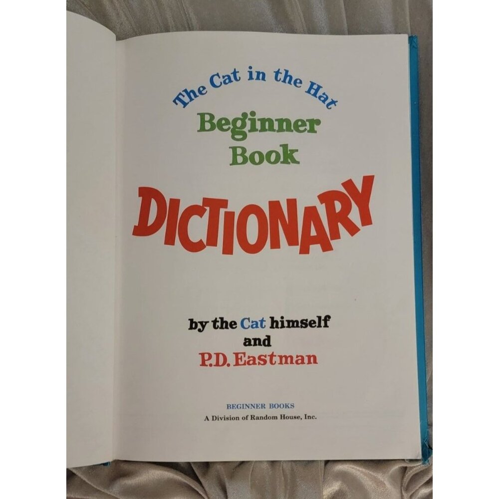 Vintage The Cat in the Hat Beginner Book Dictionary Hardcover | Dr. Seuss | P.D. - Picture 3 of 13